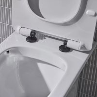 Tavistock Black Toilet Seat Cover Caps