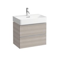 Laufen Space 635mm Two Drawer Vanity Unit - Light Walnut