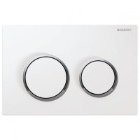 Geberit Kappa 21 Dual Flush Plate - White/Chrome