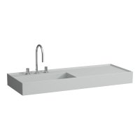 Kartell by Laufen 1200mm SaphirKeramik Basin with Right Hand Shelf - Matt Grey