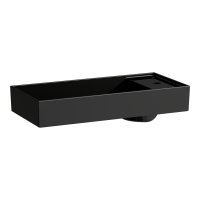 Kartell by Laufen 750mm SaphirKeramik Basin with Right Tap Bank - Gloss Black