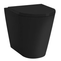 Kartell by Laufen Rimless Floorstanding Back to Wall Toilet Pan - Matt Black