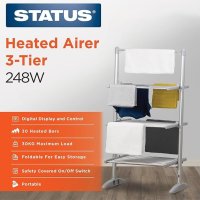 Status Aluminium 248W 3 Tier Heated Airer