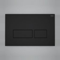 RAK Ecofix Matt Black Flush Plate With Rectangular Push Plates