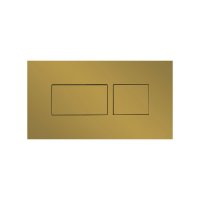 Britton Bathrooms Hoxton Brushed Brass Dual Flush Plate