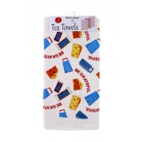 Home & Living 3 Pack Velour Printed Tea Towels - Assorted