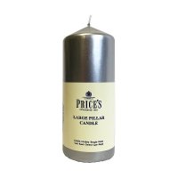 Prices 6" Silver Pillar Candle