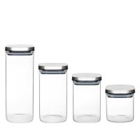 Jomafe Store&Care Square Glass Jar with Inox Lid - 1900ml