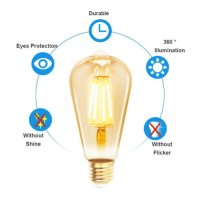 ExtraStar 6W E27 Filament LED Light Bulb Warm White