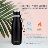 Casa & Casa Zenith Silicone Strap Vacuum Water Bottle 550ml