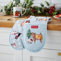 Cooksmart Christmas On The Farm Double Oven Glove