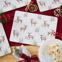 Cooksmart Christmas Stag Placemats (Set of 4)