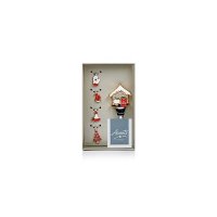 Premier Decorations Accents Bottle Stopper & Wine Glass Charms (5 Piece Set) - Assorted