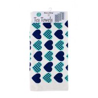 Home n Living 3 Pack Velour Printed Tea Towels - Assorted