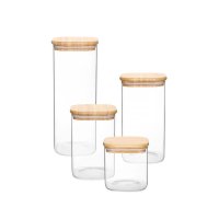 Jomafe Store&Care Square Glass Jar With Bamboo Lid - 1400m