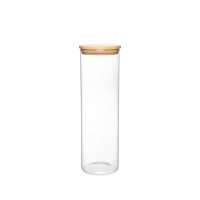 Jomafe Store&Care - Round Glass Jar with Bamboo Lid - 2000ml