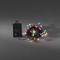 Konstsmide Battery Operated Set of 40 LED Cherry Lights - Multicoloured