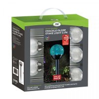 Smart Solar Crackle Globe Stake Light 5 Pack