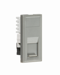 Knightsbridge UTP CAT6 RJ45 Outlet Module 25 x 50mm - Grey (NETCAT6GY)