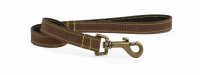 Ancol Timberwolf Sable Leather Dog Lead - 100cm x 1.9cm