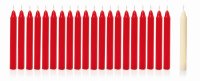 Premier Decorations Mini Candles 10cm (Pack of 20) - Assorted Red/Ivory