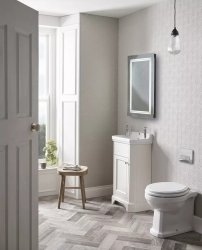 Tavistock Vitoria 500mm Cloakroom Unit and Basin - Linen White