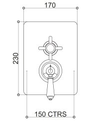 St James Classical Concealed Thermostatic Shower Valve with Diverter