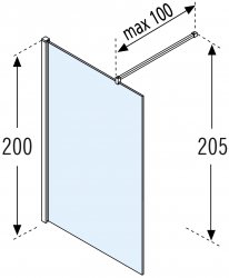 Novellini Kuadra H 400mm Wetroom Shower Panel