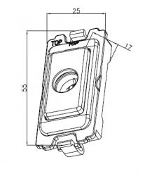 Knightsbridge Flex outlet module (up to 10mm) (CUGM16)