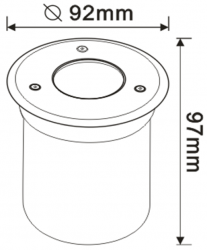 Knightsbridge 230V IP65 3W LED Stainless Steel Recessed Ground Light - 6000K - (LEDGL3D)