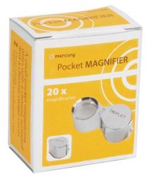 Mercury 700.063 Jewlers Pocket Mini Folding 20x Magnifiyer Magnifiying Glass New