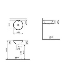 Vitra Options 42cm Basin with Overflow