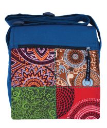 Medium Cotton 4 Patch Bag - Teal