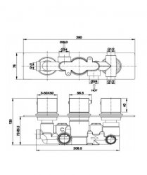 Marflow Savini 3 Outlet Concealed Thermostatic Shower Valve