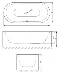 Bette Lux Oval Silhouette Bath 190 x 90cm