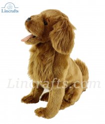 Soft Toy Dog, Golden Retriever by Hansa (32cm) 6202