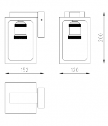 Knightsbridge 230V IP23 E27 Wall Lantern - Brushed Chrome - (LANTSS)