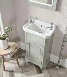 Tavistock Vitoria 500mm Cloakroom Unit and Basin - Pebble Grey