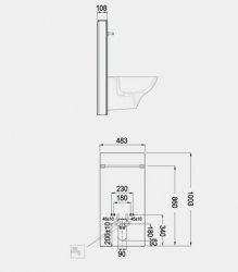 RAK Ecofix White Obelisk Cabinet Cistern For Wall Hung Bidet