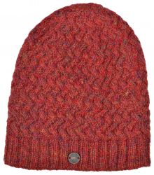 Pure Wool - Weave Baggy Beanie - Rust Heather