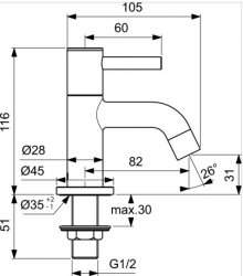 Ideal Standard Ceraline Pair Basin Pillar Taps