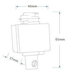 Knightsbridge 230V Track Adaptor White - (TRKAD1W)