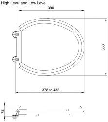 Silverdale Wooden Toilet Seat - Mahogany