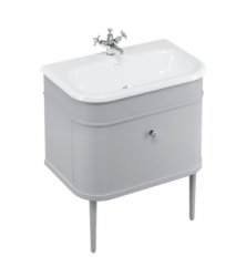 Burlington Bathrooms Chalfont Grey 75cm Single Drawer Vanity Unit