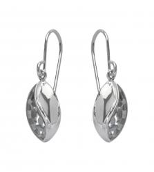 Silver 925 Oval Cut Out Drop Earrings