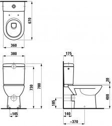 Laufen Pro Close Coupled Toilet Suite