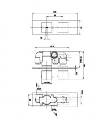 RAK Feeling Thermostatic 1 Outlet 2 Handle Greige Square Shower Valve