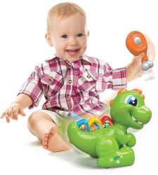 Clementoni 61260 Baby T Rex Educative Electronic Talking Dinosaur Toy - Green
