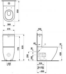 Laufen Pro Close Coupled Back to Wall WC Suite