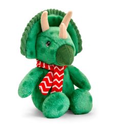 Christmas Green Dinosaur Plush Soft Toy Keel & Cadburys Selection Box Gift Set